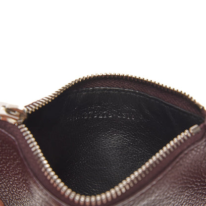 Saint Laurent Grained Calfskin 5 Fragments Zip Pouch Card Holder Bordeaux 7 of 9