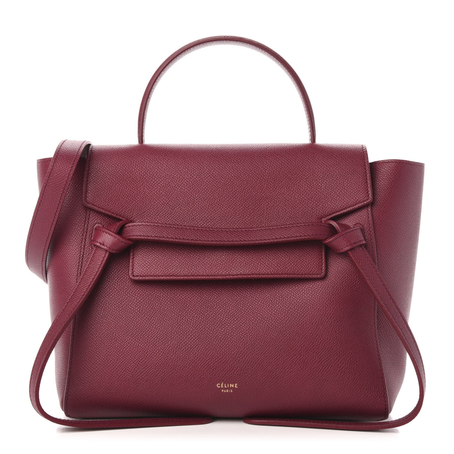 Grained Calfskin Micro Belt Bag Plum