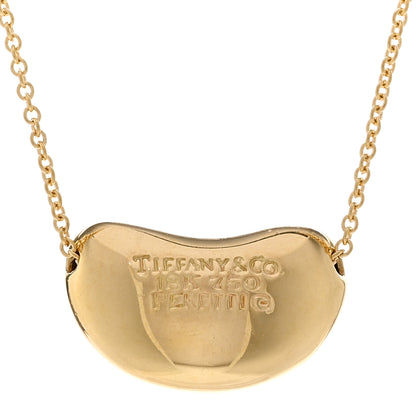 Tiffany 18K Yellow Gold 18mm Elsa Peretti Bean Pendant Necklace 4 of 4
