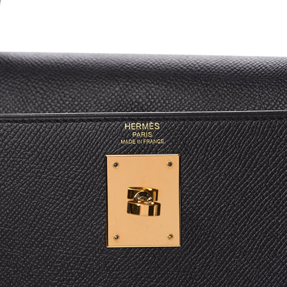 Hermes Epsom Kelly Sellier 28 Black 12 of 37