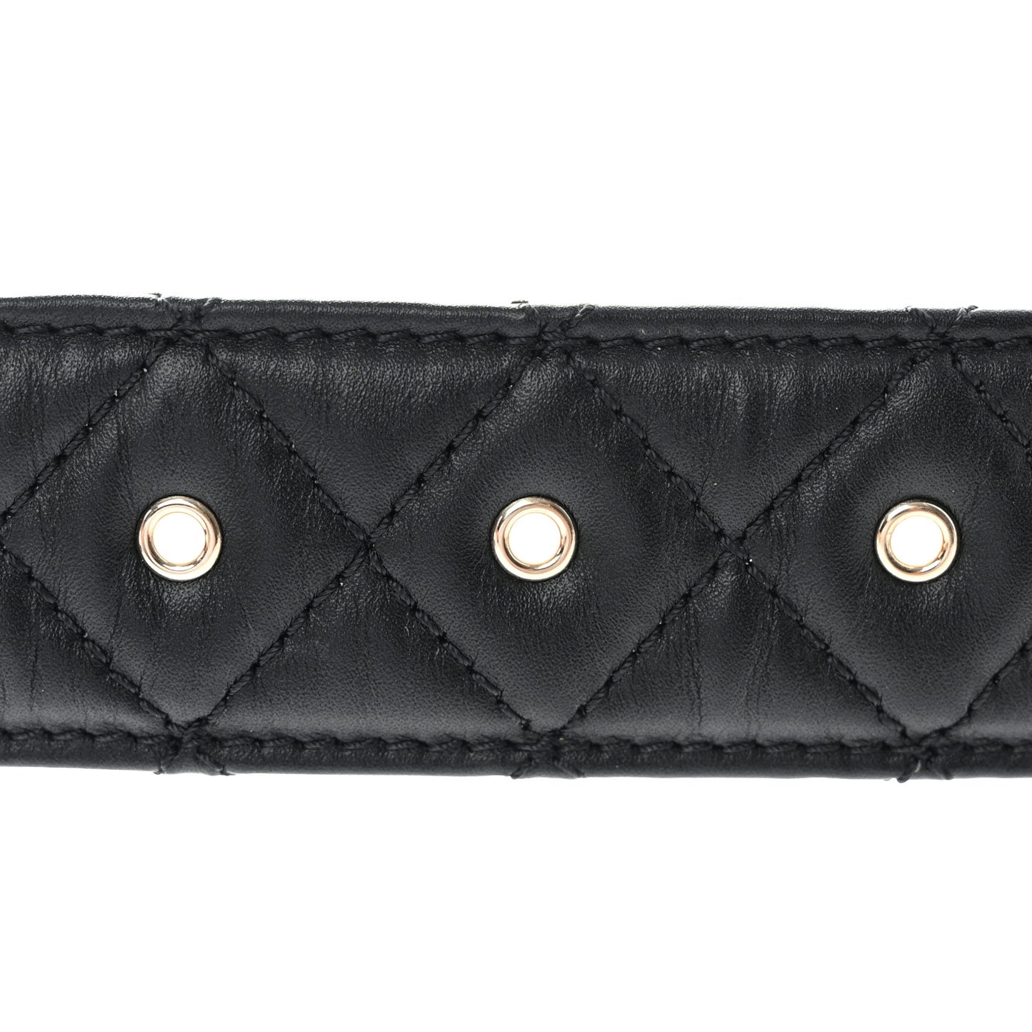 Lambskin Quilted CC Chain Belt 90 36 Black