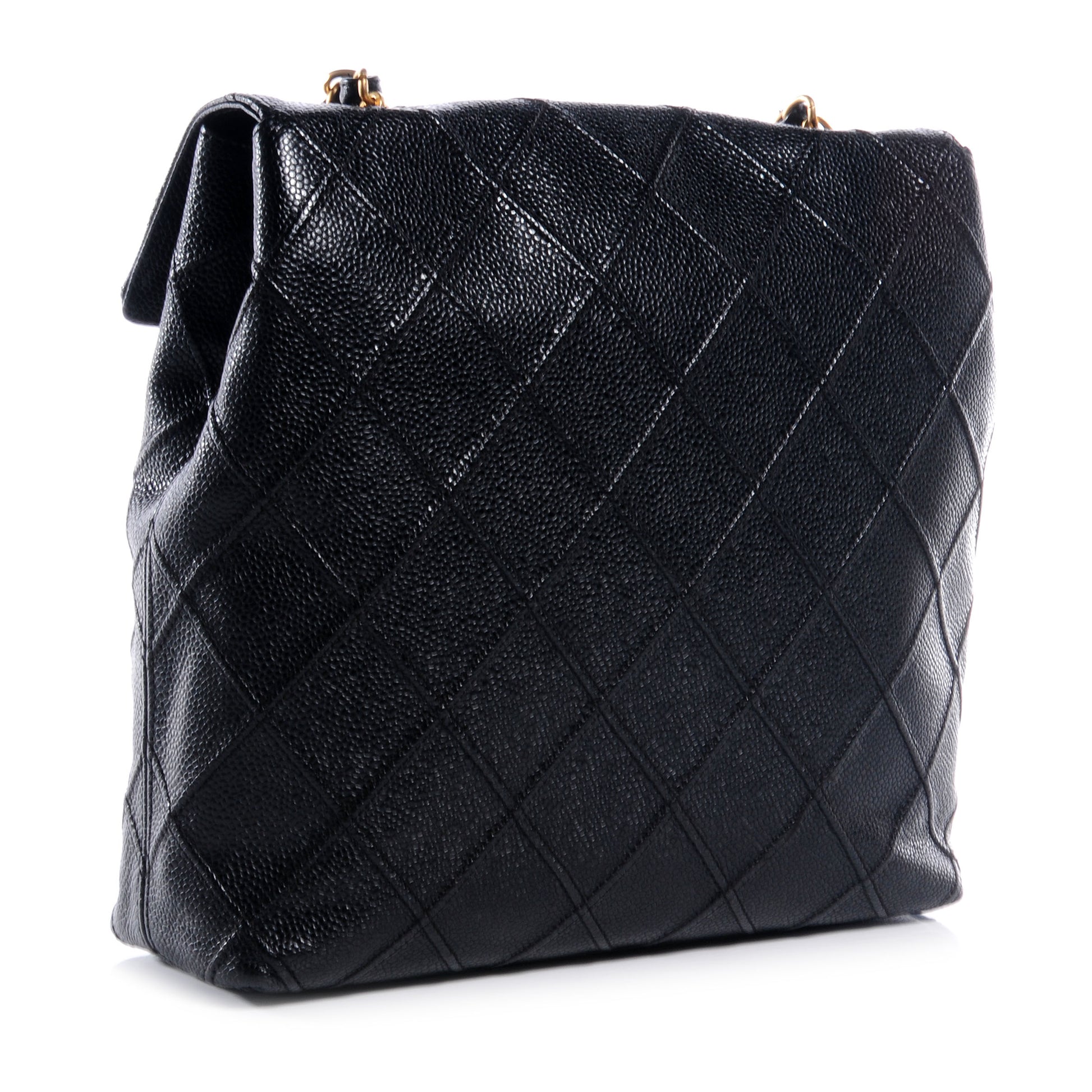 Chanel Caviar Diamond Stitched Shoulder Bag Black 3 of 8