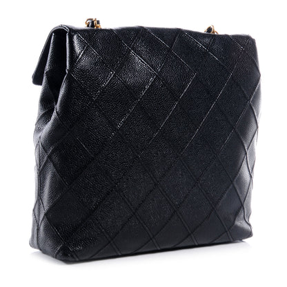 Chanel Caviar Diamond Stitched Shoulder Bag Black 3 of 8