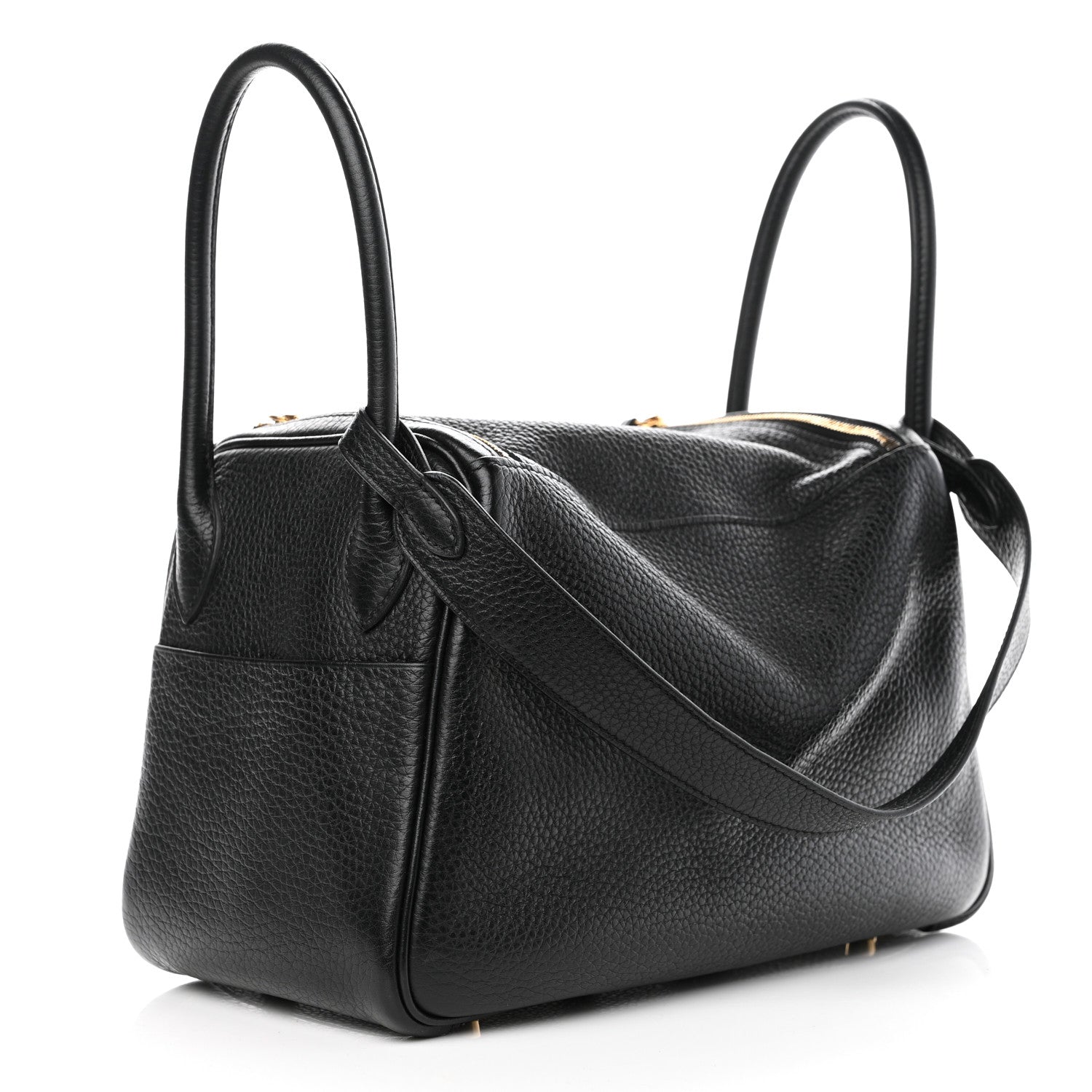 Hermes Taurillon Clemence Lindy 26 Black 3 of 8