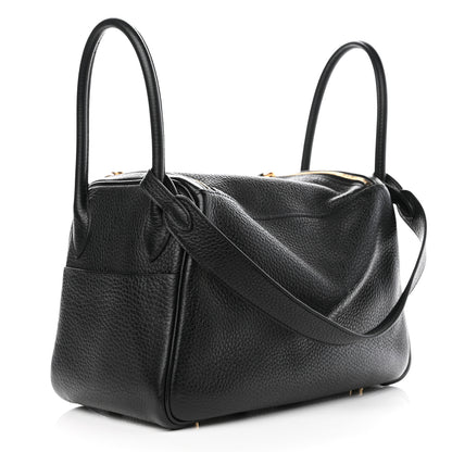 Hermes Taurillon Clemence Lindy 26 Black 3 of 8