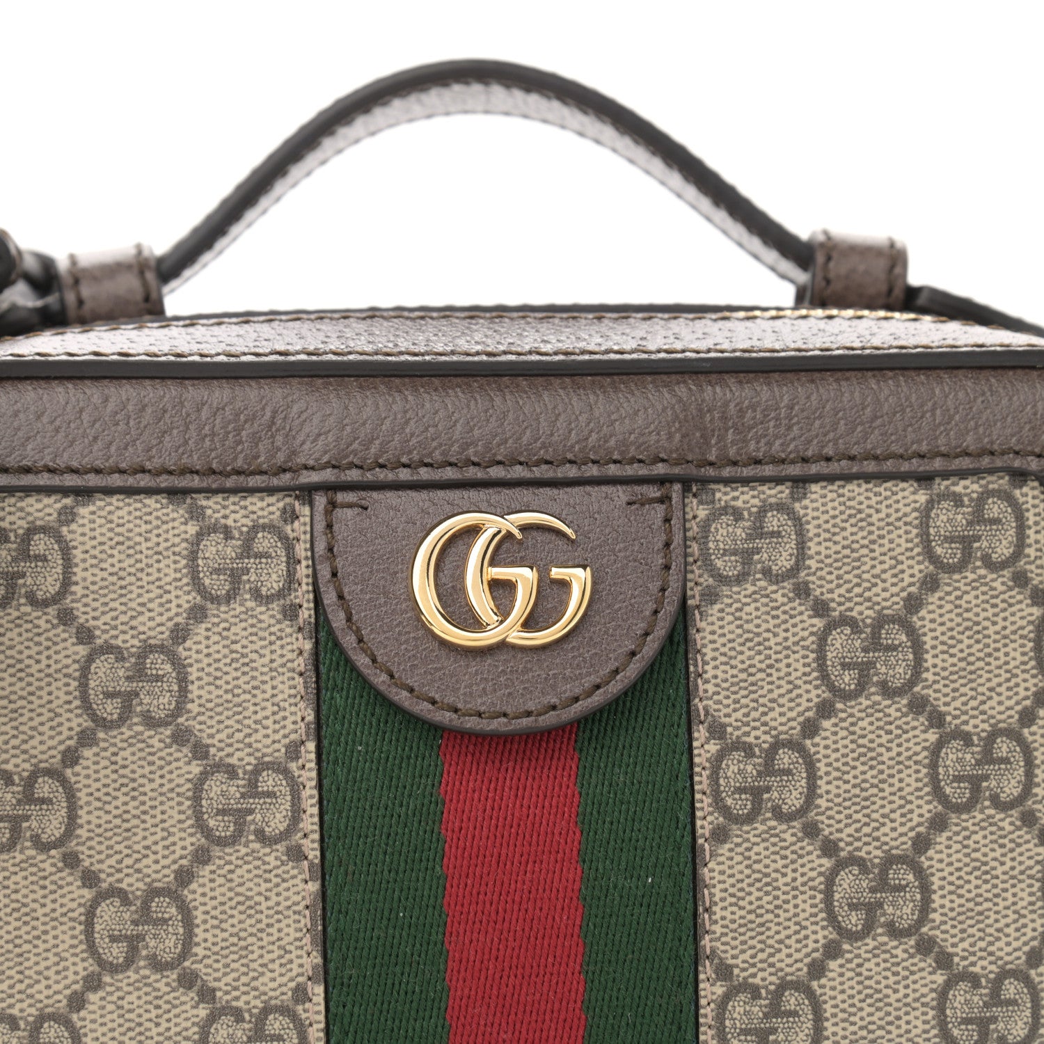 Gucci GG Supreme Monogram Mini Ophidia Top Handle Shoulder Bag Brown 9 of 11