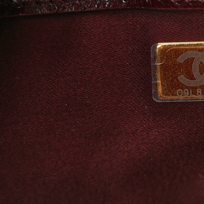 Chanel Shiny Crumpled Calfskin Quilted Small Chanel 25 Handbag Burgundy 7 of 11