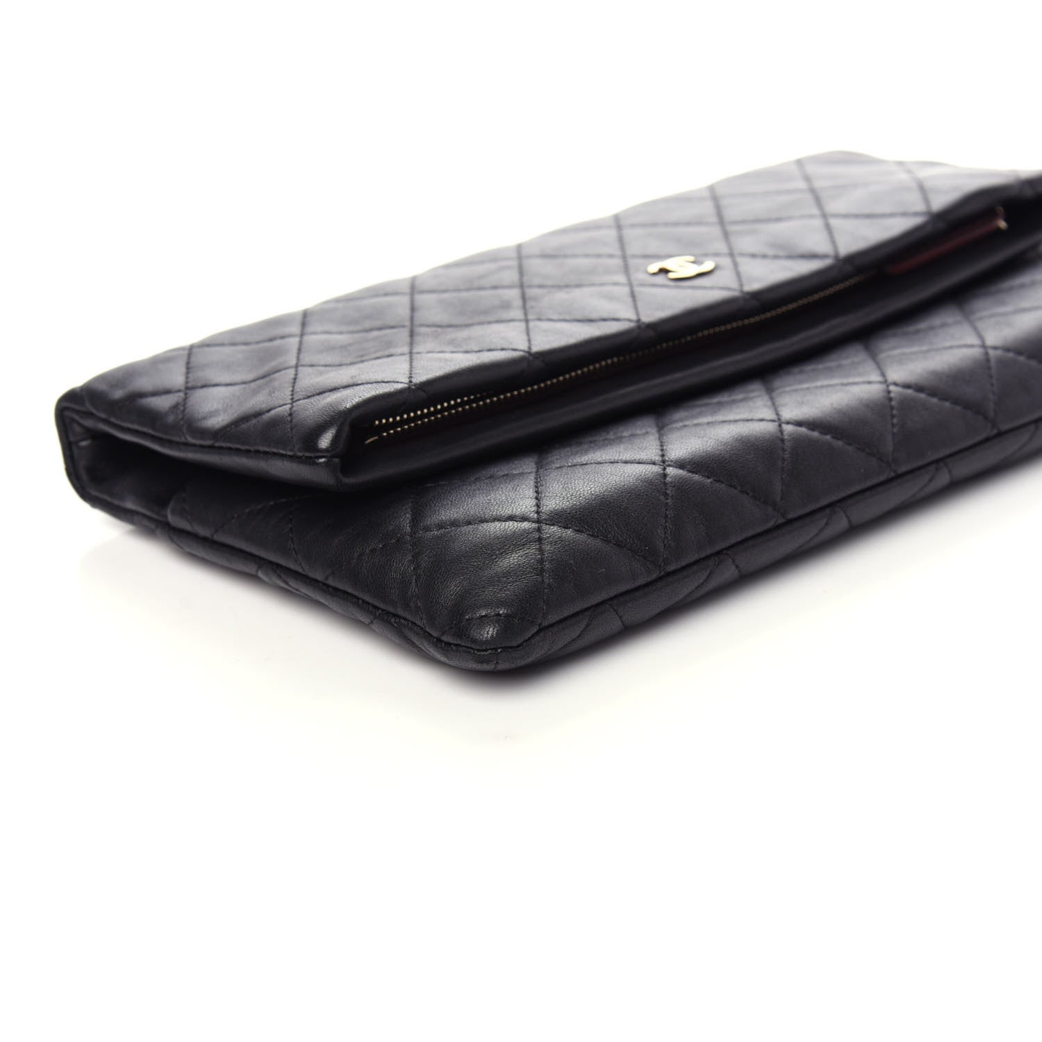 Chanel Lambskin Quilted CC Beauty Clutch Black 7 of 9