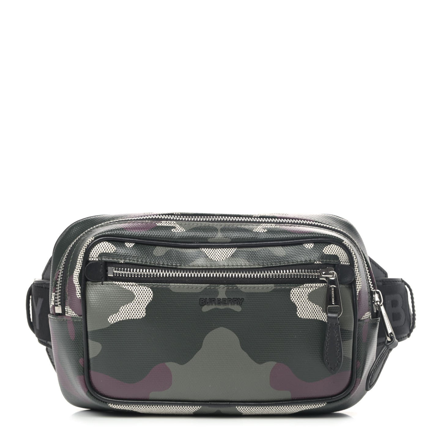Coated Canvas Camouflage Print Bum Bag Mangrove Green