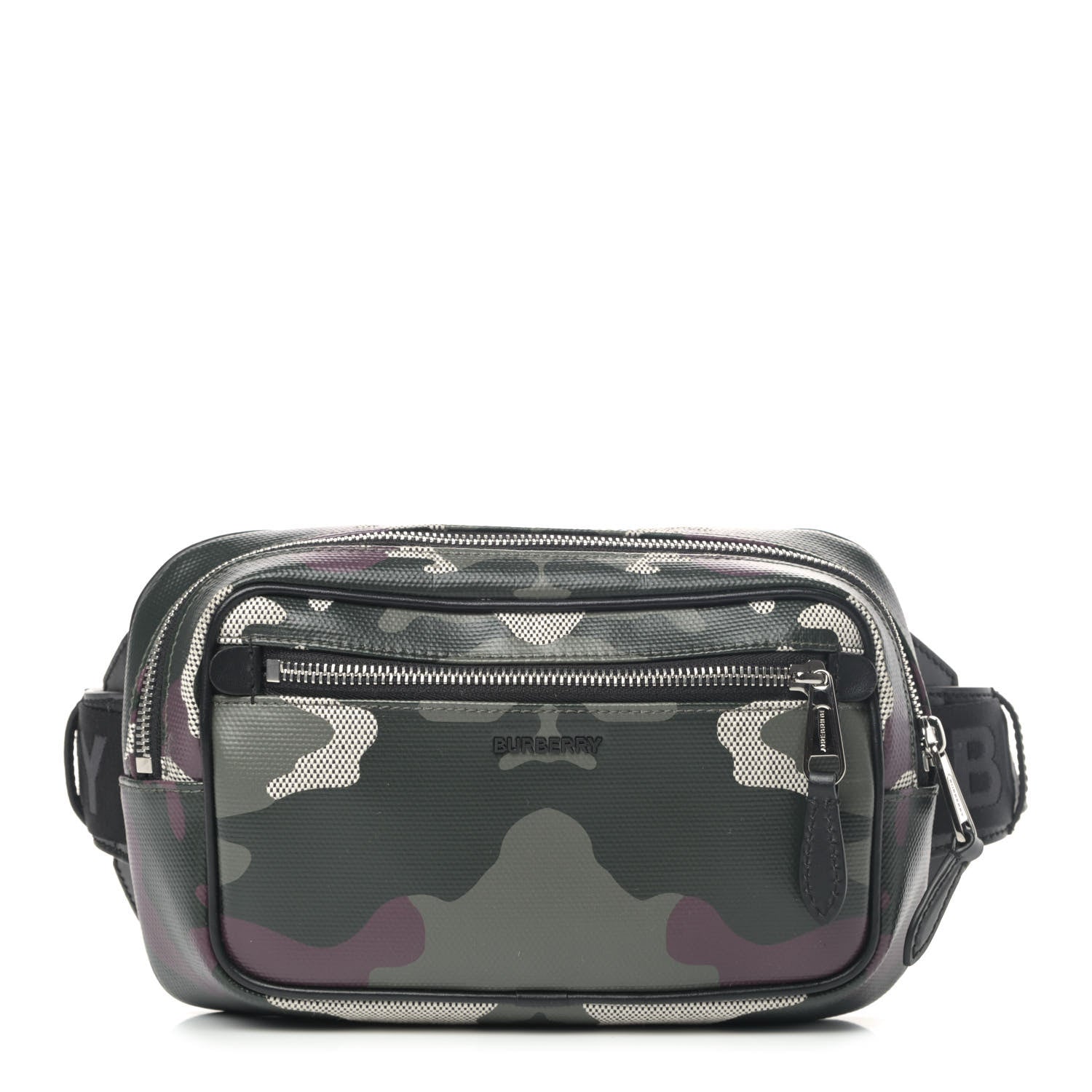 Burberry Coated Canvas Camouflage Print Bum Bag Mangrove Green 1 of 4