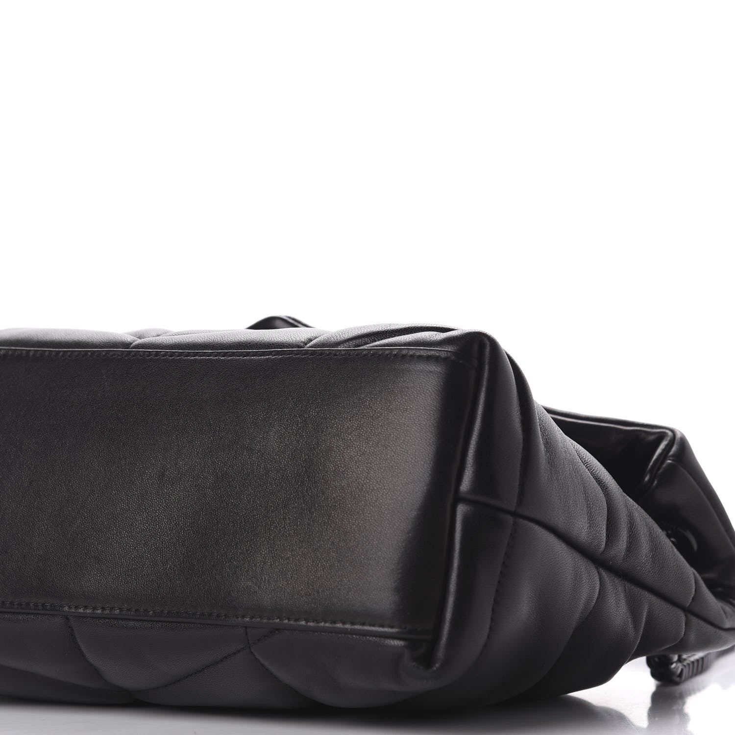 Saint Laurent Lambskin Quilted Small Loulou Puffer Monogram Chain Satchel Black 8 of 12