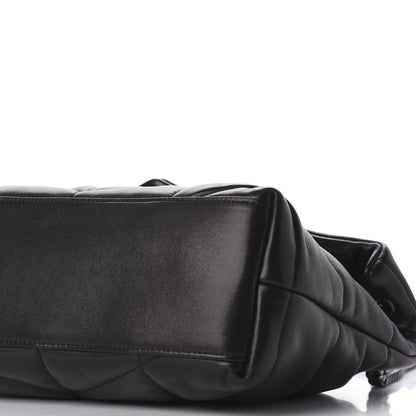 Saint Laurent Lambskin Quilted Small Loulou Puffer Monogram Chain Satchel Black 8 of 12