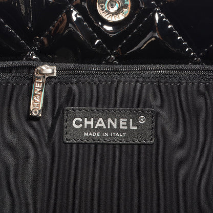 Chanel Patent Quilted Chic and Glitter Large Tote Black 7 of 7