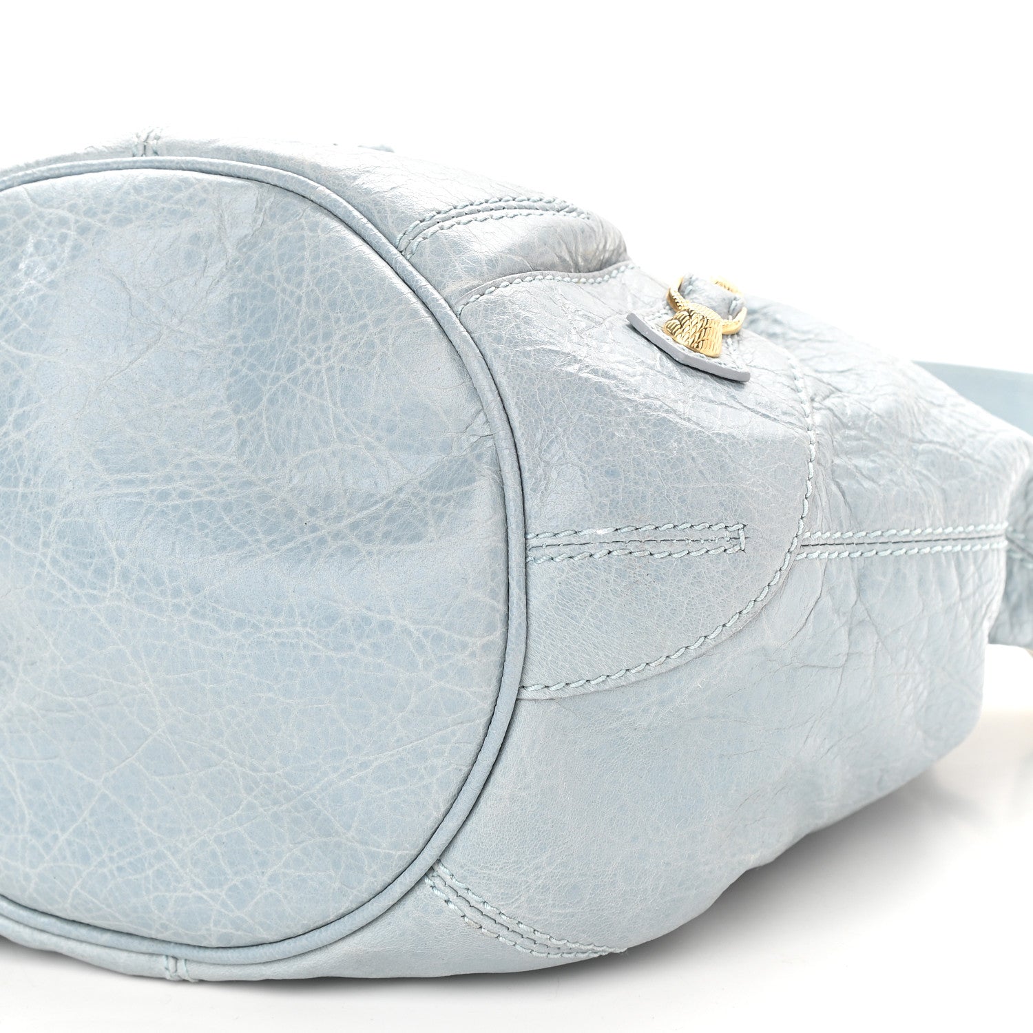 Balenciaga Agneau Giant 12 Gold Hardware Mini Pompon Bleu Acier Ciel 8 of 10