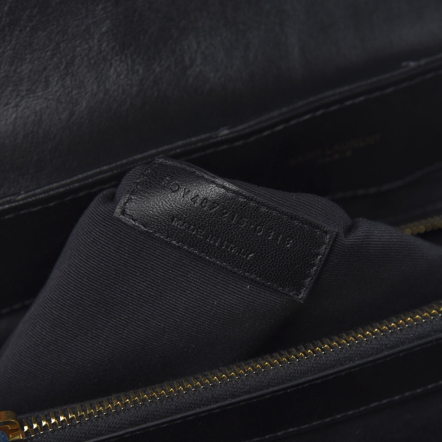 Saint Laurent Calfskin Y Quilted Monogram Large Loulou Chain Satchel Black 6 of 10
