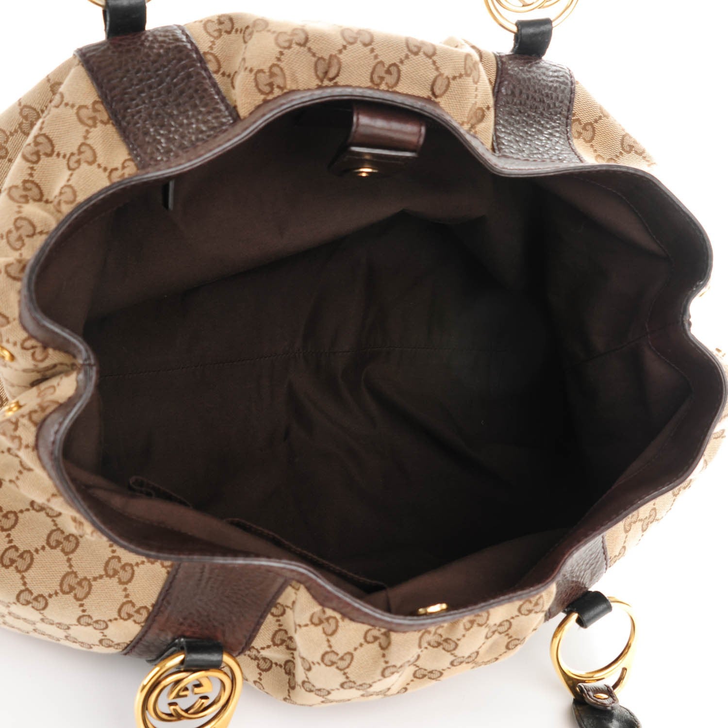 Gucci Monogram Medium Interlocking Icon Tote Dark Brown 5 of 7