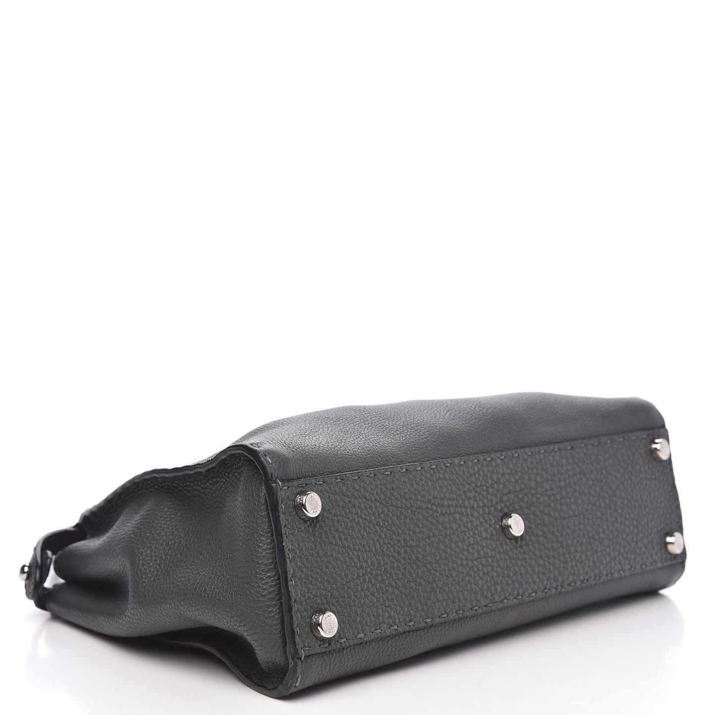 Cuoio Romano Selleria Bi-Color Medium Peekaboo Iconic Satchel Asfalto Latte