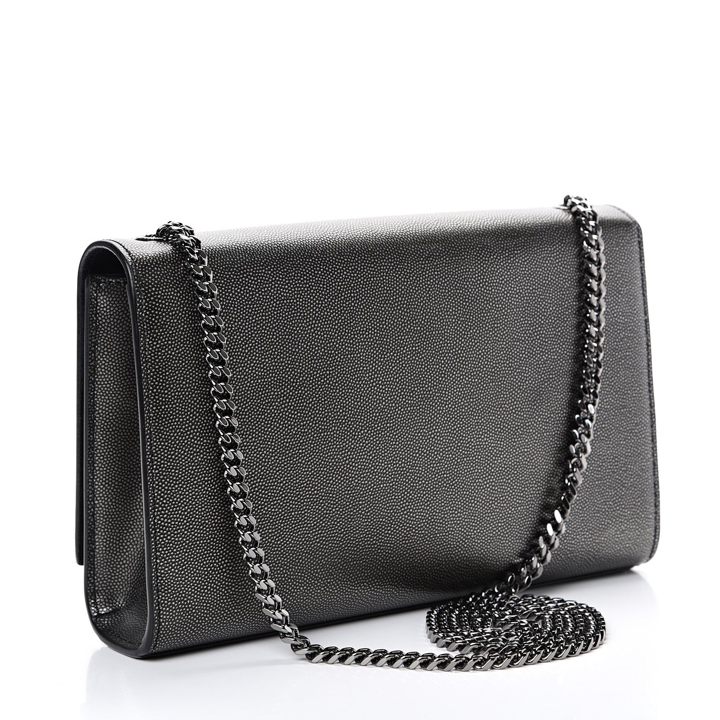 Grain De Poudre Medium Classic Monogram Kate Satchel Black
