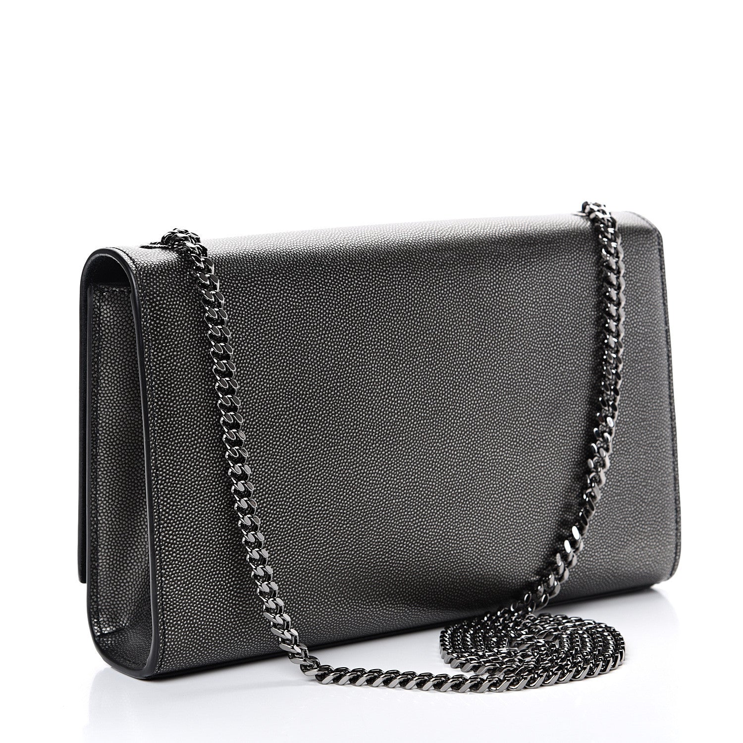 Saint Laurent Grain De Poudre Medium Classic Monogram Kate Satchel Black 2 of 10