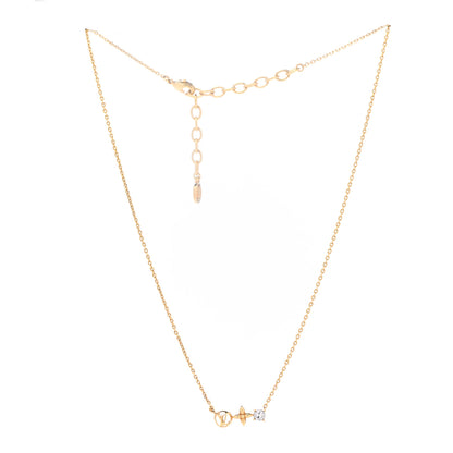 Louis Vuitton Crystal Petite Louis Necklace Gold 3 of 7