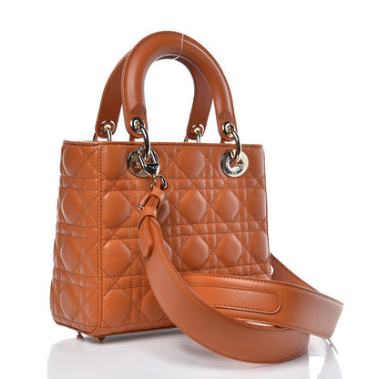Christian Dior Lambskin Cannage Small Lucky Badges My Lady Dior Orange 4 of 9