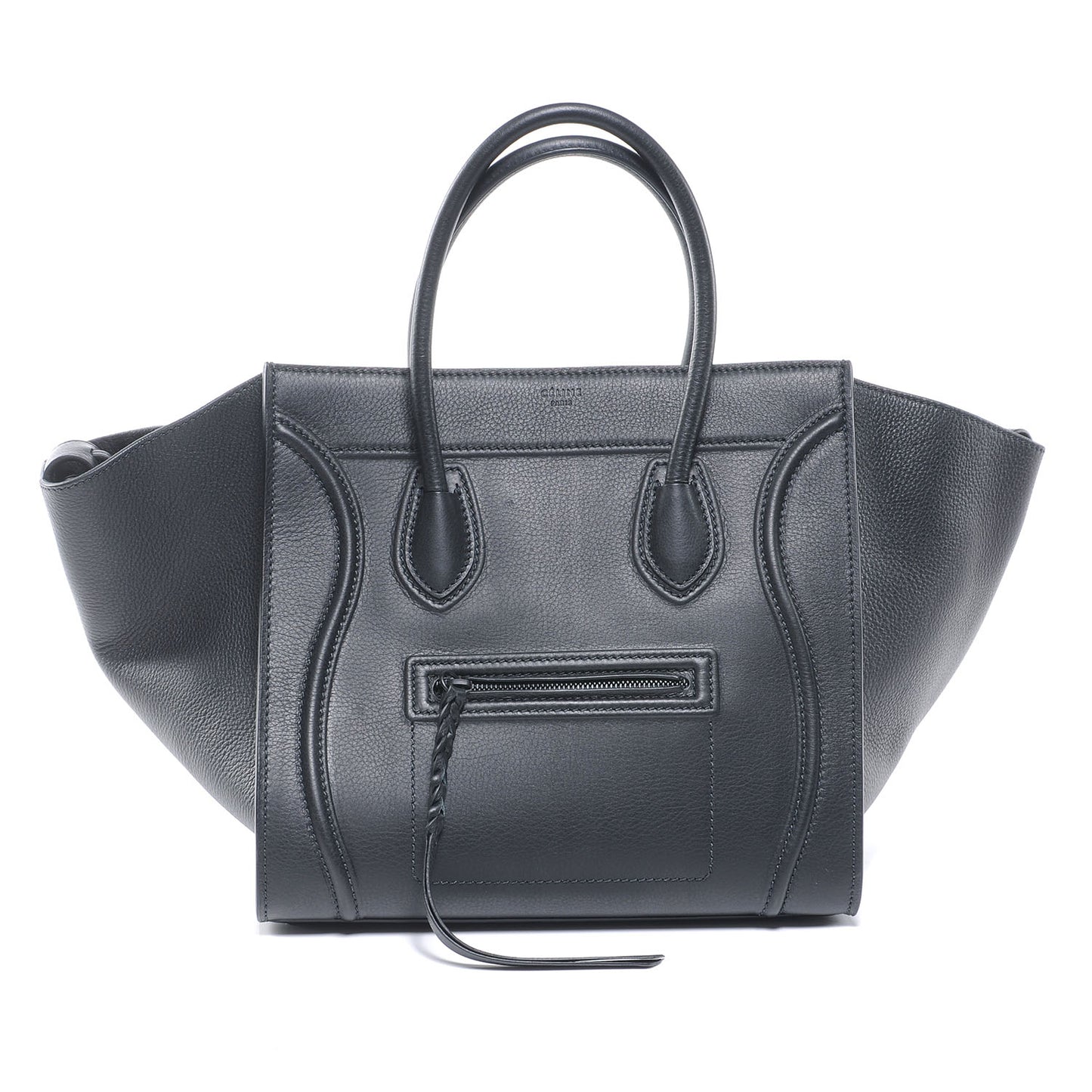 Smooth Calfskin Medium Phantom Luggage Black