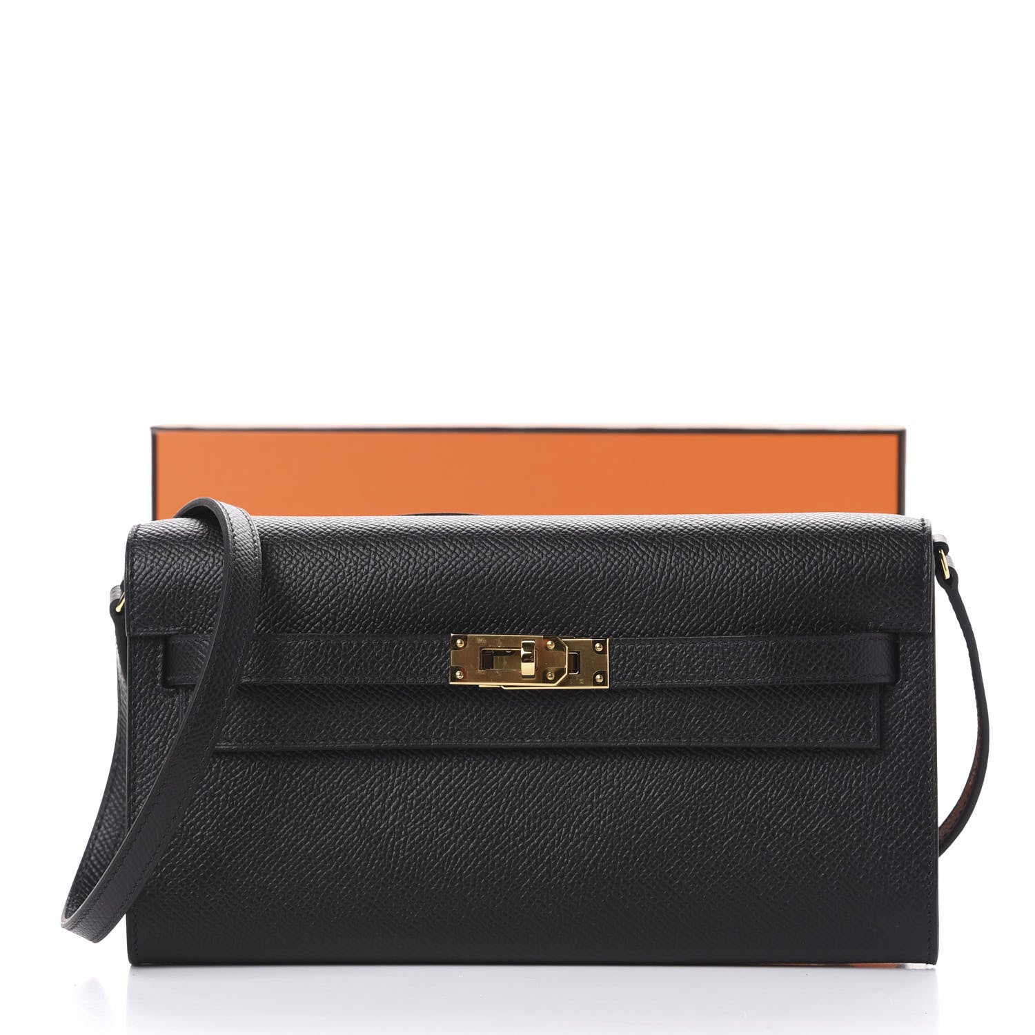 Hermes Epsom Kelly Wallet To Go Black 15 of 15