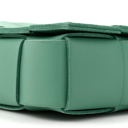 Bottega Veneta Lambskin Maxi Intrecciato Small Cassette Crossbody Bag Mermaid 8 of 16