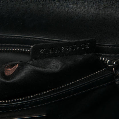 Valentino Garavani Vitello Medium Glam Lock Rockstud Flap Black 7 of 8