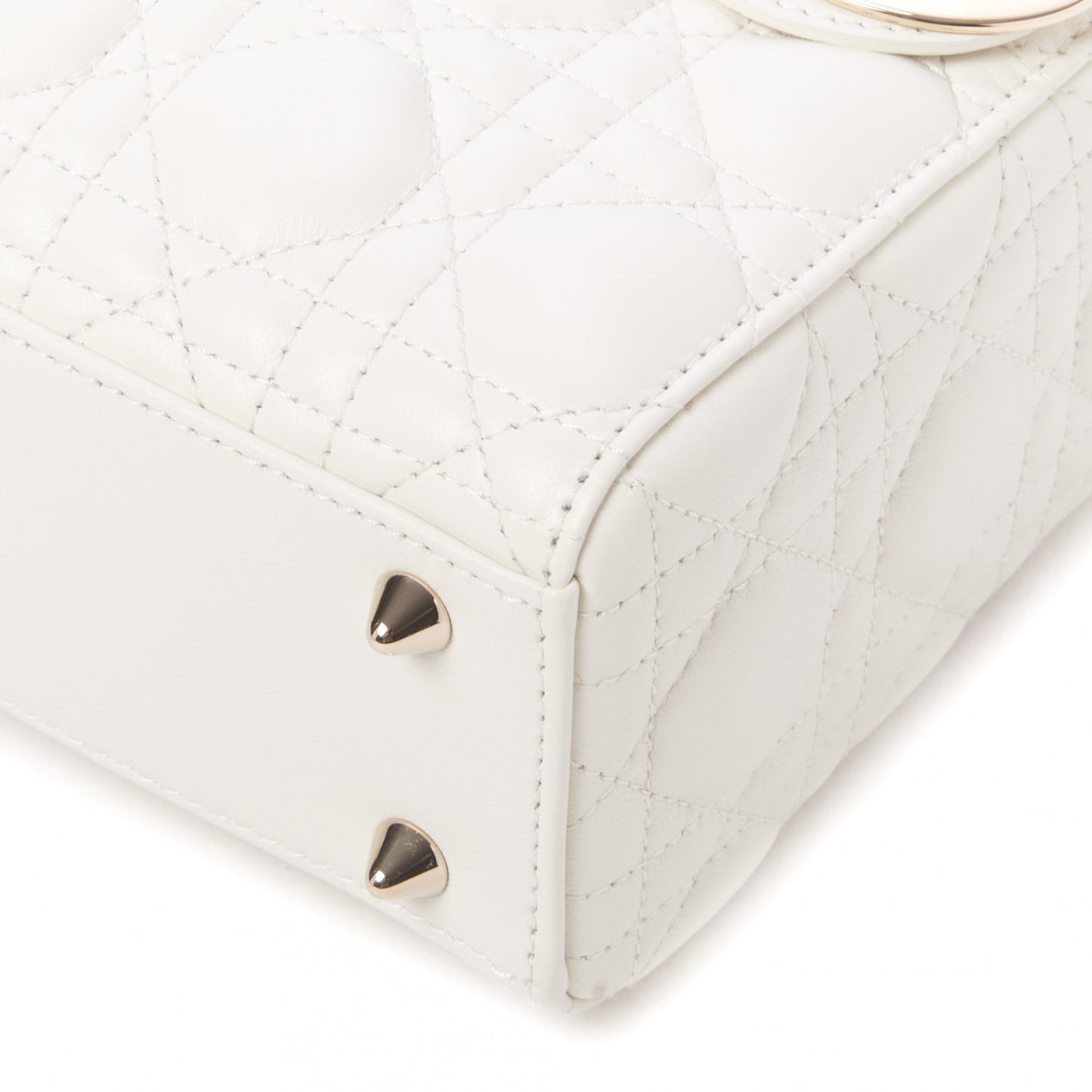 Lambskin Cannage Small My ABCDior Lady Dior White