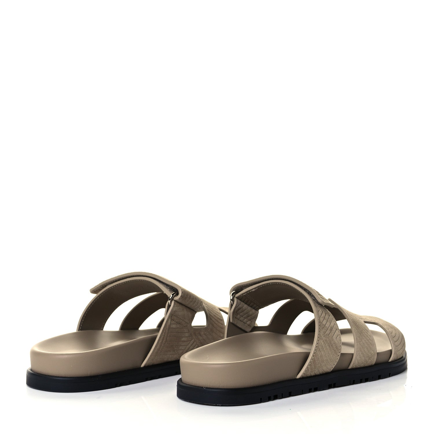 Hermes Suede Goatskin Chaine d'Ancre Womens Chypre Sandals 37 Beige Sable 4 of 7