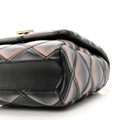 Louis Vuitton Lambskin Malletage Top Handle GO-14 MM Black Pink 9 of 9