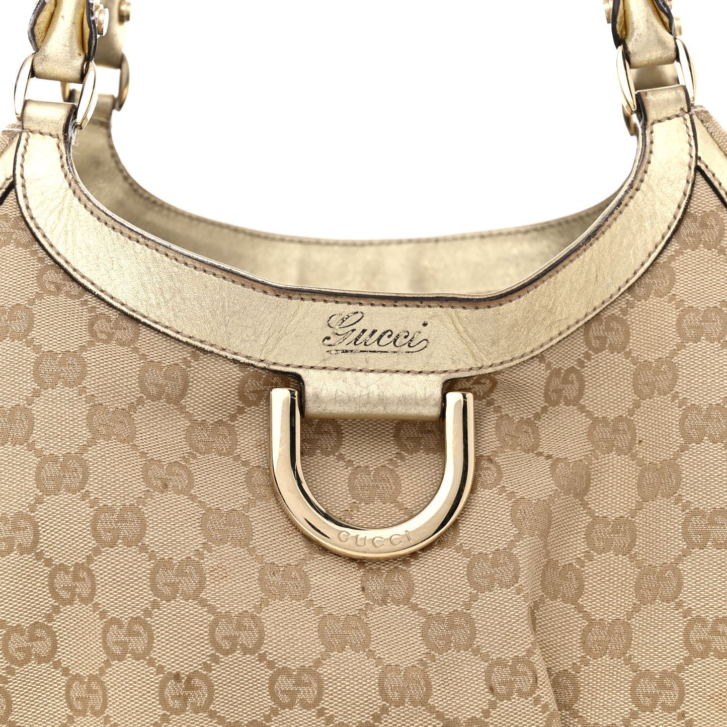 Monogram Large D Gold Hobo Gold