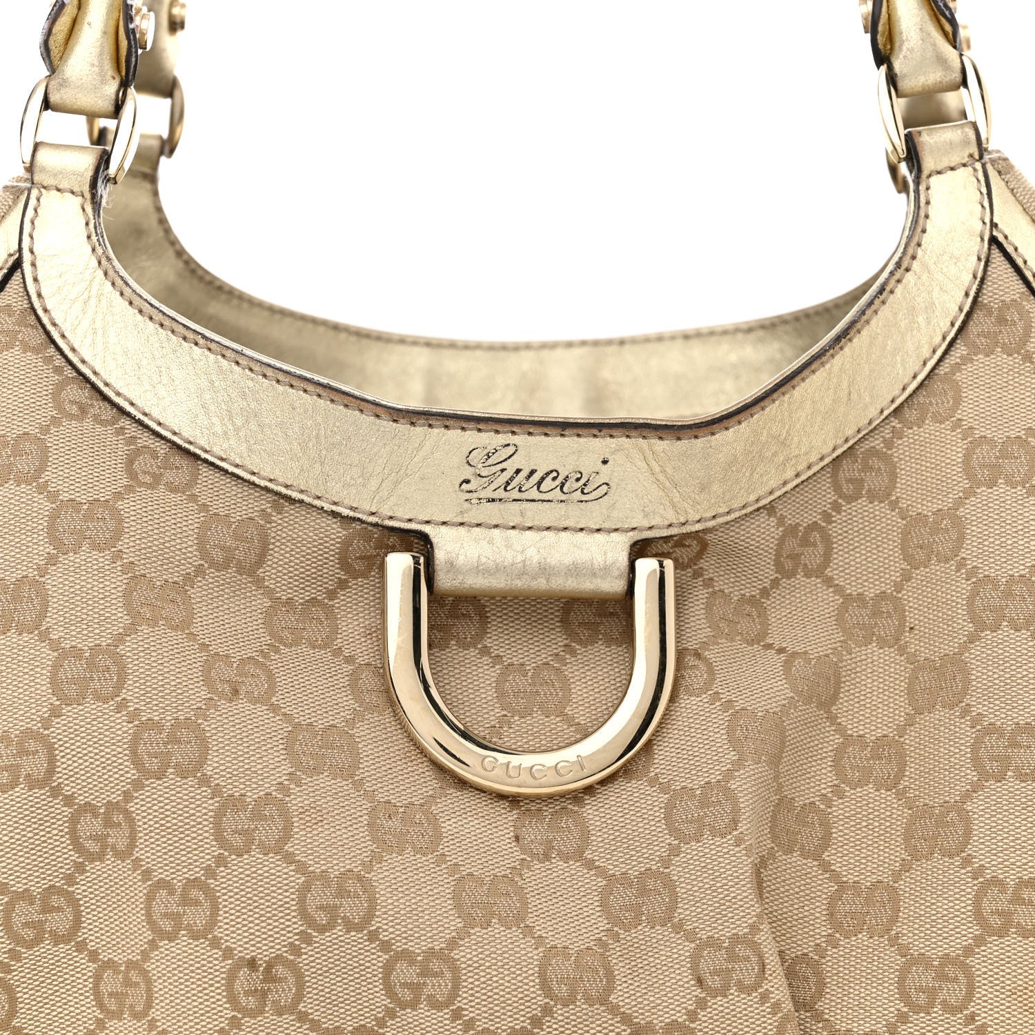 Gucci Monogram Large D Gold Hobo Gold 8 of 19