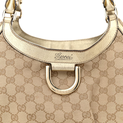 Gucci Monogram Large D Gold Hobo Gold 8 of 19