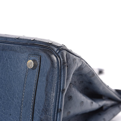 Hermes Ostrich Birkin 30 Bleu Roi 28 of 30