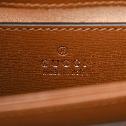 Gucci Glazed Textured Calfskin Mini Horsebit 1955 Top Handle Flap Bag Brown Sugar 6 of 12