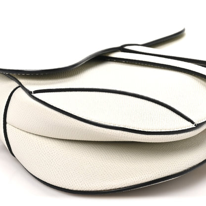 Christian Dior Grained Calfskin Saddle Bag White 9 of 11