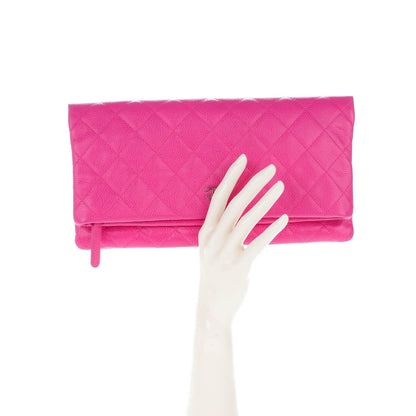 Chanel Caviar Quilted CC Beauty Clutch Pink 2 of 7