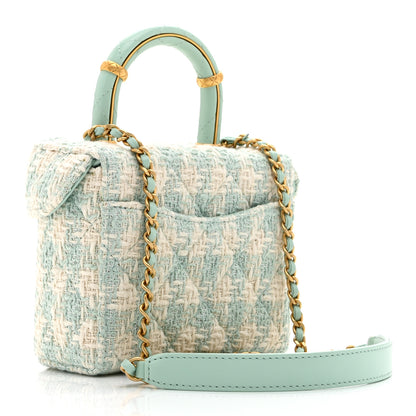 Chanel Tweed Handle Crush Small Vanity Case Light Green 3 of 10