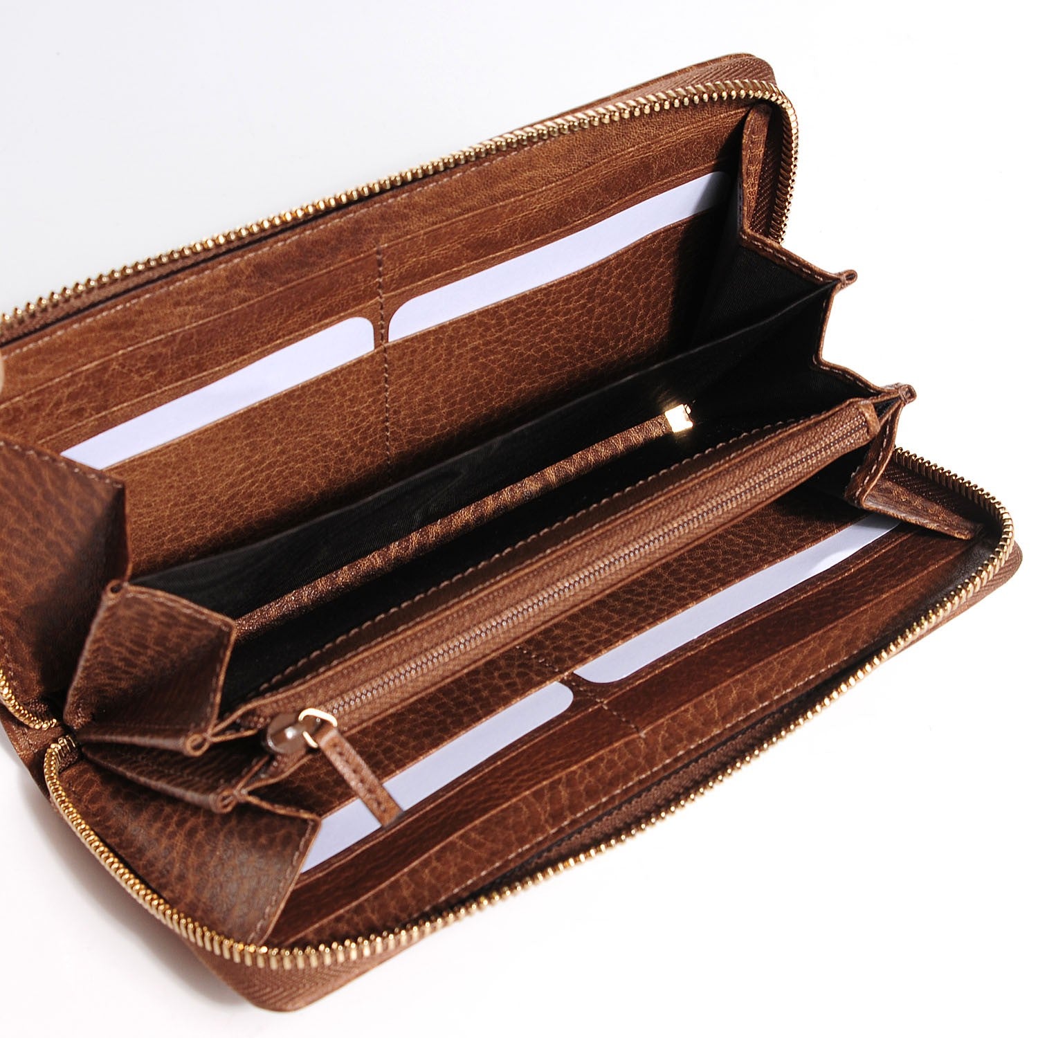 Gucci Guccissima Sukey Zip Around Wallet Brown 5 of 8