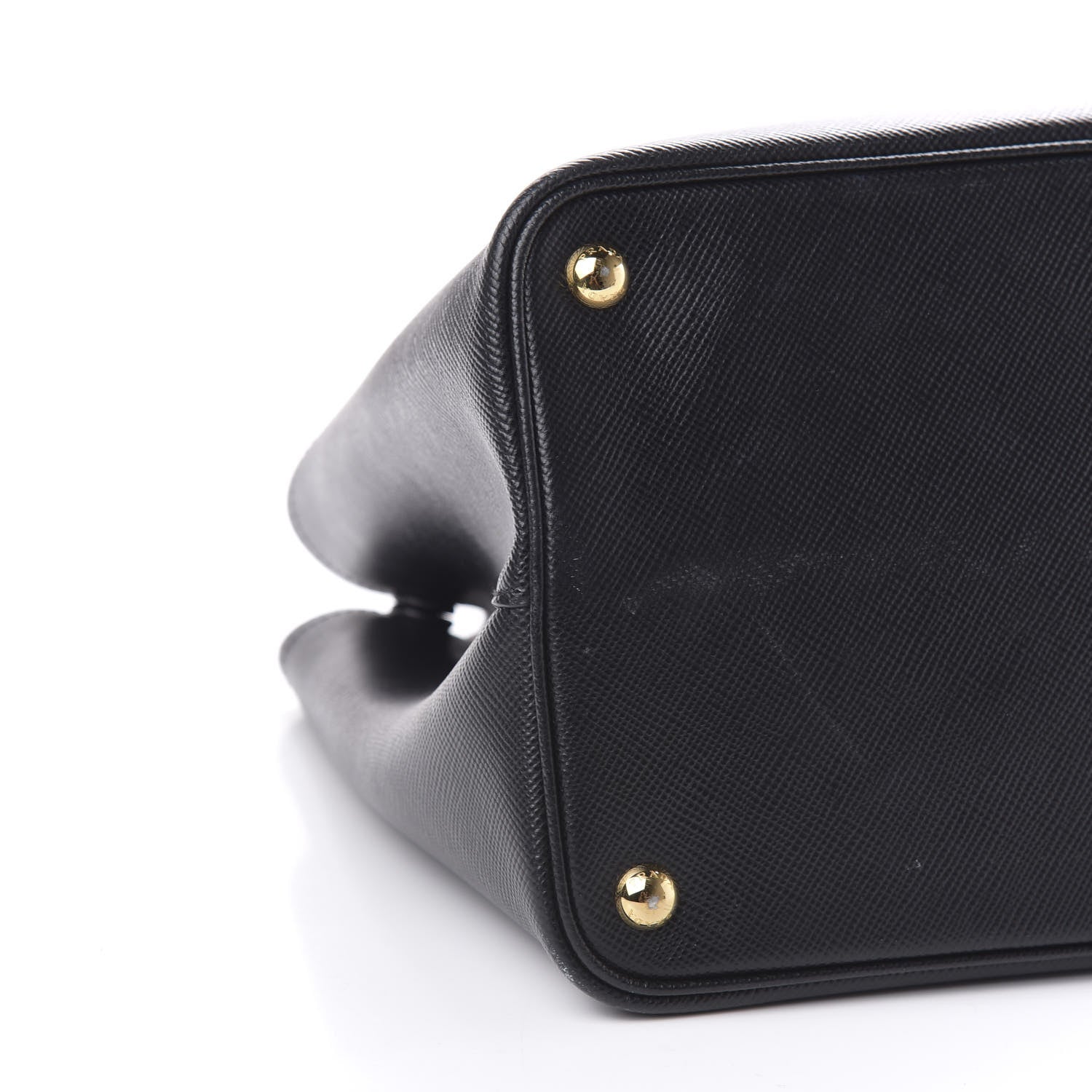 Prada Saffiano Cuir Medium Double Bag Black Fuoco 7 of 10