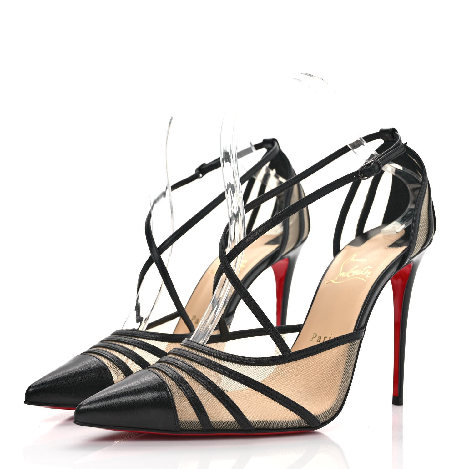 Christian Louboutin Kid Rete Theodorella 100 Pump 39.5 Black 3 of 8