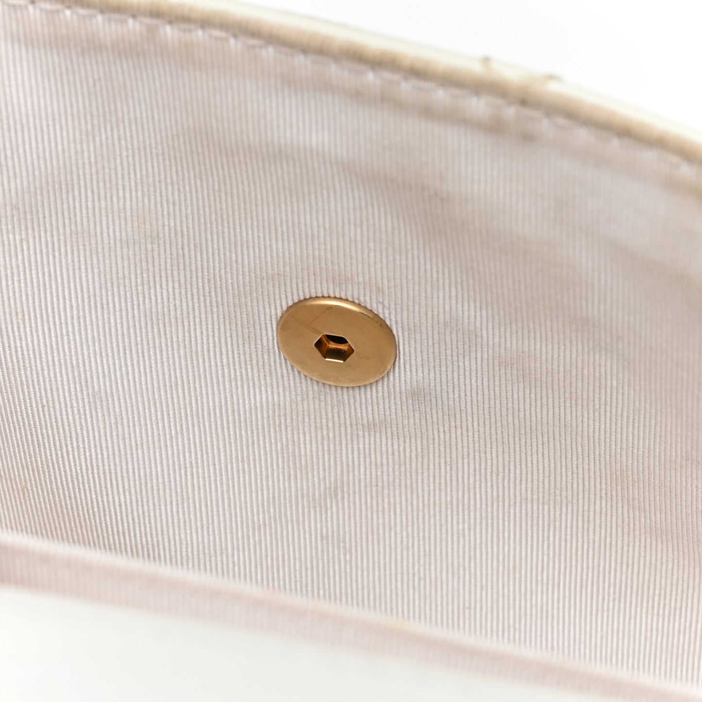 Calfskin Quilted Medium Wild Stitch Flap White