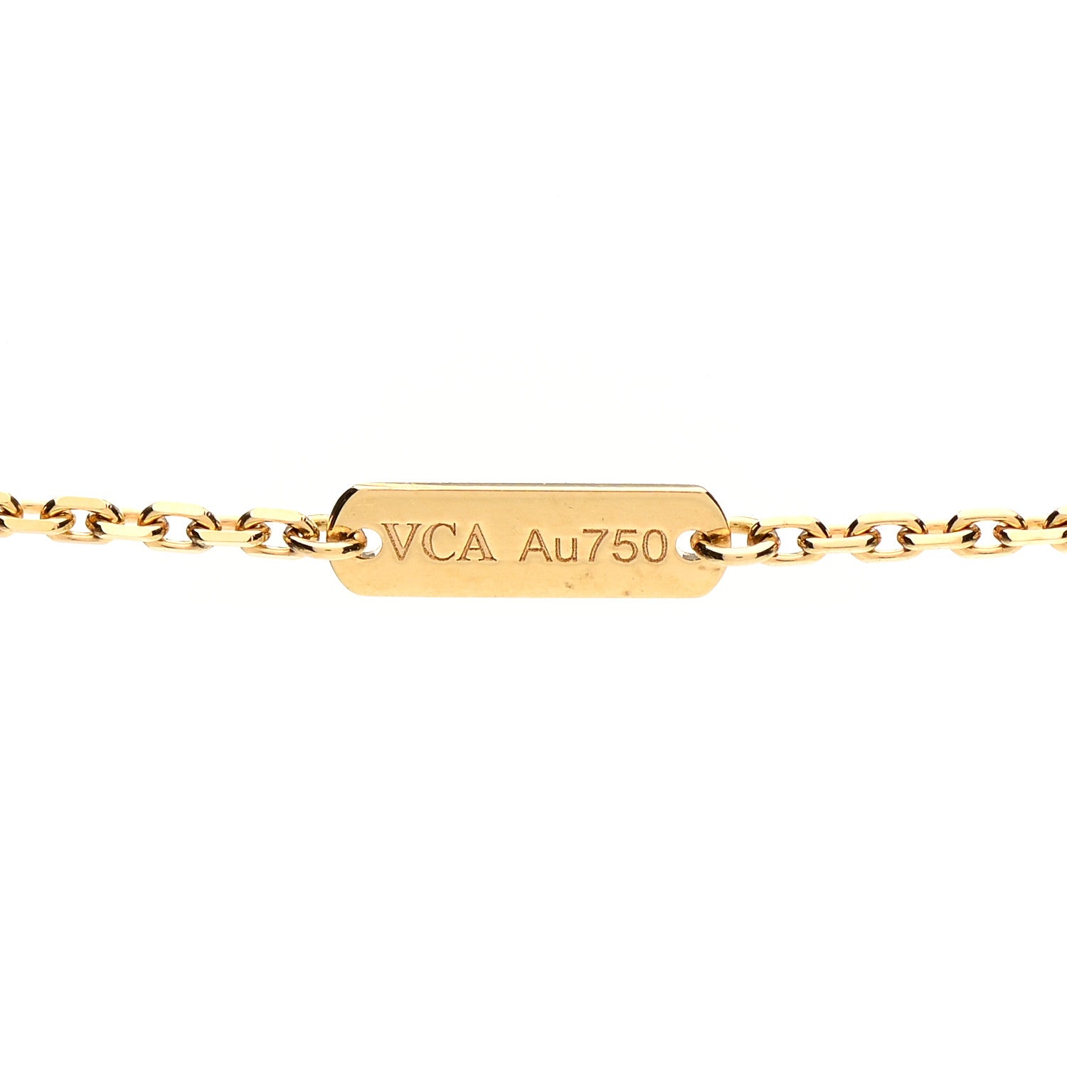 Van Cleef & Arpels 18K Yellow Gold Guilloche Vintage Alhambra Pendant Necklace 5 of 7