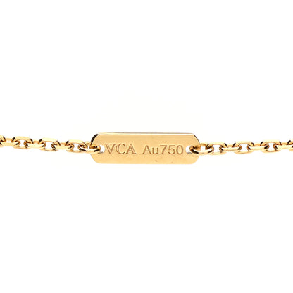 Van Cleef & Arpels 18K Yellow Gold Guilloche Vintage Alhambra Pendant Necklace 5 of 7