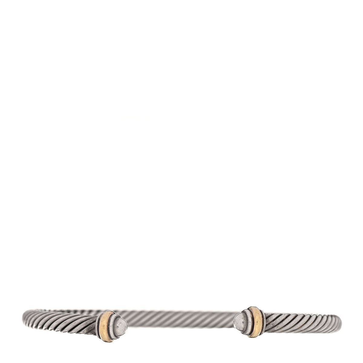 Sterling Silver 18K Yellow Gold 4mm Cable Classics Bracelet