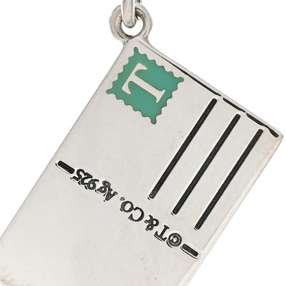 Tiffany Sterling Silver Enamel Rome Postcard Charm Blue 3 of 3