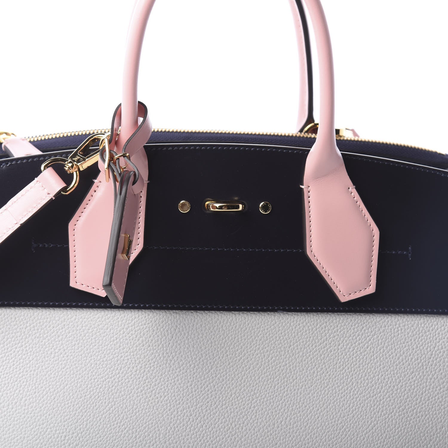 Louis Vuitton Calfskin City Steamer MM Gris Antartica Navy Rose Doux 8 of 10