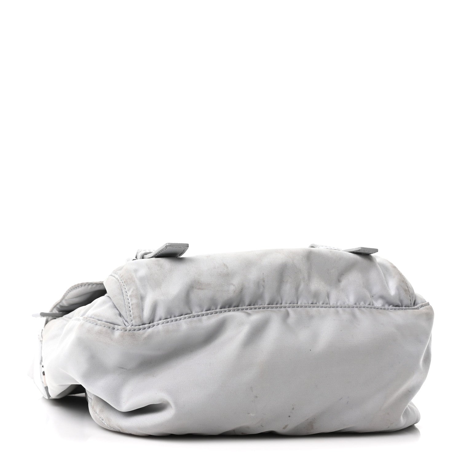 Prada Re-Nylon Vela Saffiano Pocket Double Buckle Messenger Shoulder Bag Fiordaliso 4 of 10